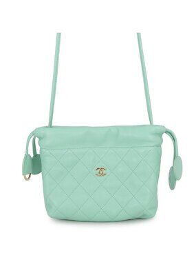 Chanel Shoulder Bag Strap Clutch Quilted CC Logo Lambskin